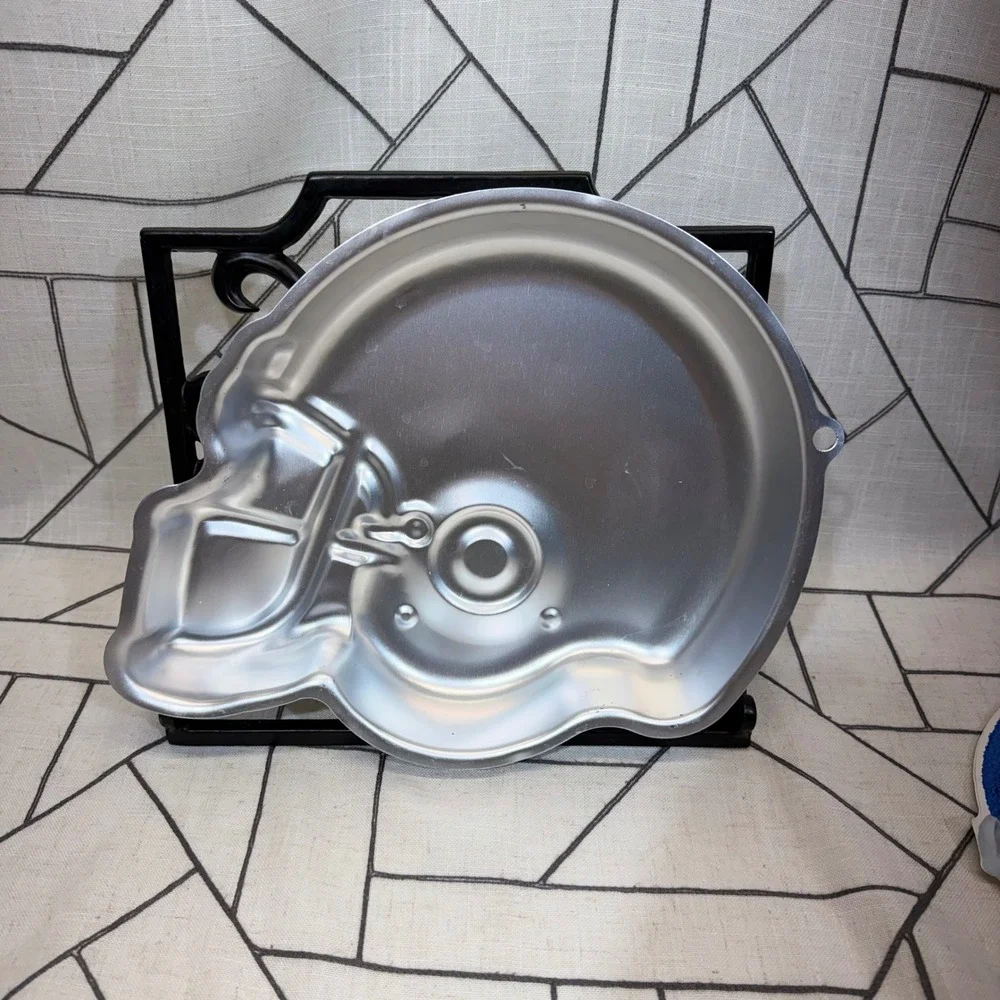 Wilton Football Helmet Cake Pan‎ Silver Aluminum Sports Theme 2105-4102